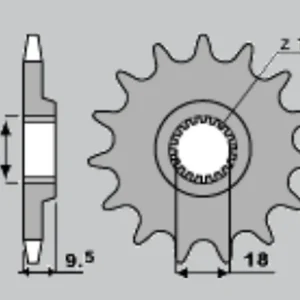 Nízká Cena PBR řetězové kolo přední 333 13 18NC HONDA CR 125 (86) (řetěz 520)